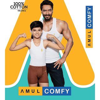 (PACK OF 10) Amul Comfy Men Cotton Trunk / Underwear - Multi-Color
