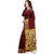 Janasya Women's Maroon Katki Silk Saree Plain With Unstitched Blouse