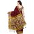 Janasya Women's Maroon Katki Silk Saree Plain With Unstitched Blouse
