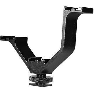 American Sia Universal V Shape Triple Hot Shoe Mount Bracket For Nikon Canon Sony Pentax DSLR Camera