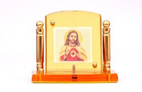 Decarate 24CRT Gold Plated Jesus Car Frame (Pillar)