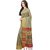 Janasya Women's Beige Katki Silk Plain Saree With Unstitched Blouse