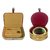 ADWITIYA Combo - Rust Ring Box and Red Bangle Jewelry Storage Organizer Travel Friendly Gift Case