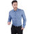 EQUINOX Blue 100% Cotton Full Sleeves Checkered Regular Fit Formal Shirt For Men