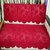Embossed 3 Seater Kniting Sofa Cover by Vivek homesaaz (Red)