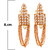 JewelMaze AD Stone Gold Plated Dangler Earrings-1312927A