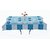 Vivek homesaaz Designer Center Table Cover 4 Seater 40X60 inches (Sky Blue)