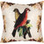 Vinayaka Multicolor Polyester Jute Fabric bird Print Cushion Cover 16 x 16 (Set of 5)