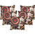Vinayaka Multicolor Polyester Jute Fabric Designer Print Cushion Cover 16 x 16 (Set Of 5)