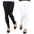 AGSfashion Women's Lycra Cotton Churidar LeggingsPO2 (Black  White ) Free Size