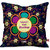 Indigifts Raksha Bandhan Gifts for Brother Cushion Cover With Fiber Filler Blue 12x12 inches Set of 1