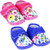 Neska Moda Pack Of 2 Baby Boys and Girls Pink and Blue Floral Cotton Velcro Anti Slip Booties For 0 To 12 Months