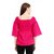 Girls Shopping  Crepe Off Shoulder 3/4  Sleeves Tops For Girls/Women(Pink)