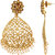 Asmitta Pretty Lct Stone Gold Plated Dangle Earring With Maang Tikka For Women