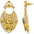 Asmitta Royal Flower Design Gold Plated Earrings For Women