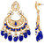 Asmitta Traditional Gold Plated Blue Stone Chand Bali Earring For Women