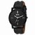 Specter Black Casual Analog Quartz Men's Watch With Round Dial & Leather Strap (KT2)