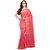 Janasya Women's Light Pink Silk Patola Saree With Unstitched Blouse