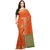 Janasya Women's Mustard Silk Patola Saree With Unstitched Blouse