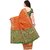 Janasya Women's Mustard Silk Patola Saree With Unstitched Blouse