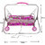 Oh Baby Baby Pink Steel Pipe Bassinets And Cradles(Jhulla Baggi And Palna Baggi) With Mosquito Net For Your Kids Se-Jp-2