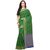 Janasya Women's Green Silk Patola Saree With Unstitched Blouse