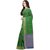 Janasya Women's Green Silk Patola Saree With Unstitched Blouse