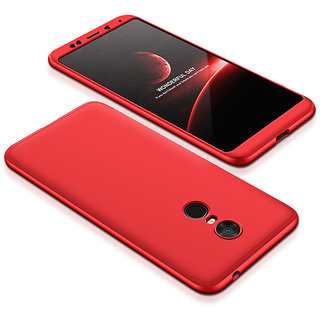 Buy Redmi Note 5 Red Colour 360 Degree Full Body Protection Front Back ...