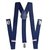 Sunshopping unisex navy blue and royal blue stretchable suspender with bow (combo)