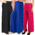 Pixie's Stylish Casual Wear Pant Palazzo Combo (Pack of 3) Black, Blue and Pink - Free Size