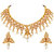 Asmitta Traditional Kuri Shape Gold Plated Choker Style Necklace Set For Women
