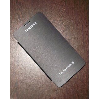                       Samsung Galaxy Note 3 (N9000) Flip Cover Pouch Case - Black                                              