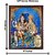3d colourful shiv parivar silver wall painting( size 09*12)