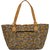 TARUSA Turmeric Yellow Cotton Fabric Abstract Geometric Tote Bag For Women