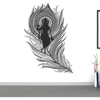 Buy Wall Dreams Krishna Flute With Peacock Feather In Black 60 X 40cms Online Get 68 Off Hand drawn wind floral border wreath healing rose feather decorative element. wall dreams krishna flute with peacock feather in black 60 x 40cms