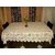 AH  Beige  Color  Geometric Design  Net 6 Seater Dining Table Cover  (60x90 inches )