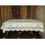 AH  White  Color  Floral Design  Net 6 Seater Dining Table Cover  (60x90 inches )