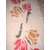 AH  Pink Color  Floral Design  Net 6 Seater Dining Table Cover  (60x90 inches )