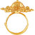 Asmitta Traditional Flower Shape Gold Plated Finger Ring For Women