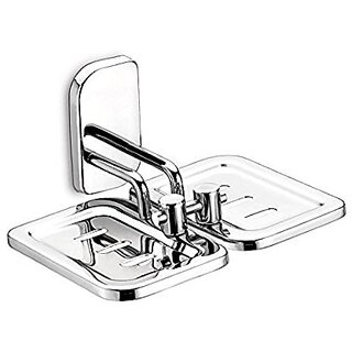 Sara Double Soap Dish-Soap Stand-Bathroom Soap Holder-Anti Rust-Corrosion Free 304 Grade Stainless Steel-OP910