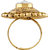 Asmitta Traditional Designer Gold Plated Free Size Finger Ring For Women