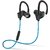 QC10 Bluetooth Headset, Stereo Sound Sweat Proof Earphones with Mic and Ear Hook (Blue)