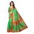 Fabwomen Green Bhagalpuri Silk Printed Saree With Blouse