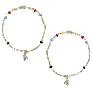 Anuradha Art Silver Tone Wonderful Classy Look with This Anklets/Payal for Women/Girls Anuradha Art Silver Tone Wonderful Classy Look with This Anklets/Payal for Women/Girls