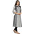Tapasvee Womens Grey and Black Front and Side Slit Kurti