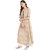 Janasya Women's Beige Cotton Flared Polka Print Kurta