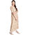 Janasya Women's Beige Cotton Flared Polka Print Kurta