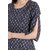 Janasya Women's Blue Cotton Asymmetric Printed Kurta