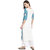 Janasya Women's Sea Green Crepe Straight Floral Print Kurta