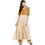 Janasya Women's Beige Cotton Angrakha Geometric Print Kurta
